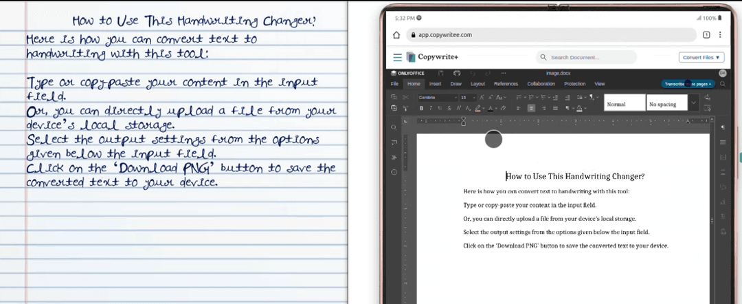 After: Digitized document