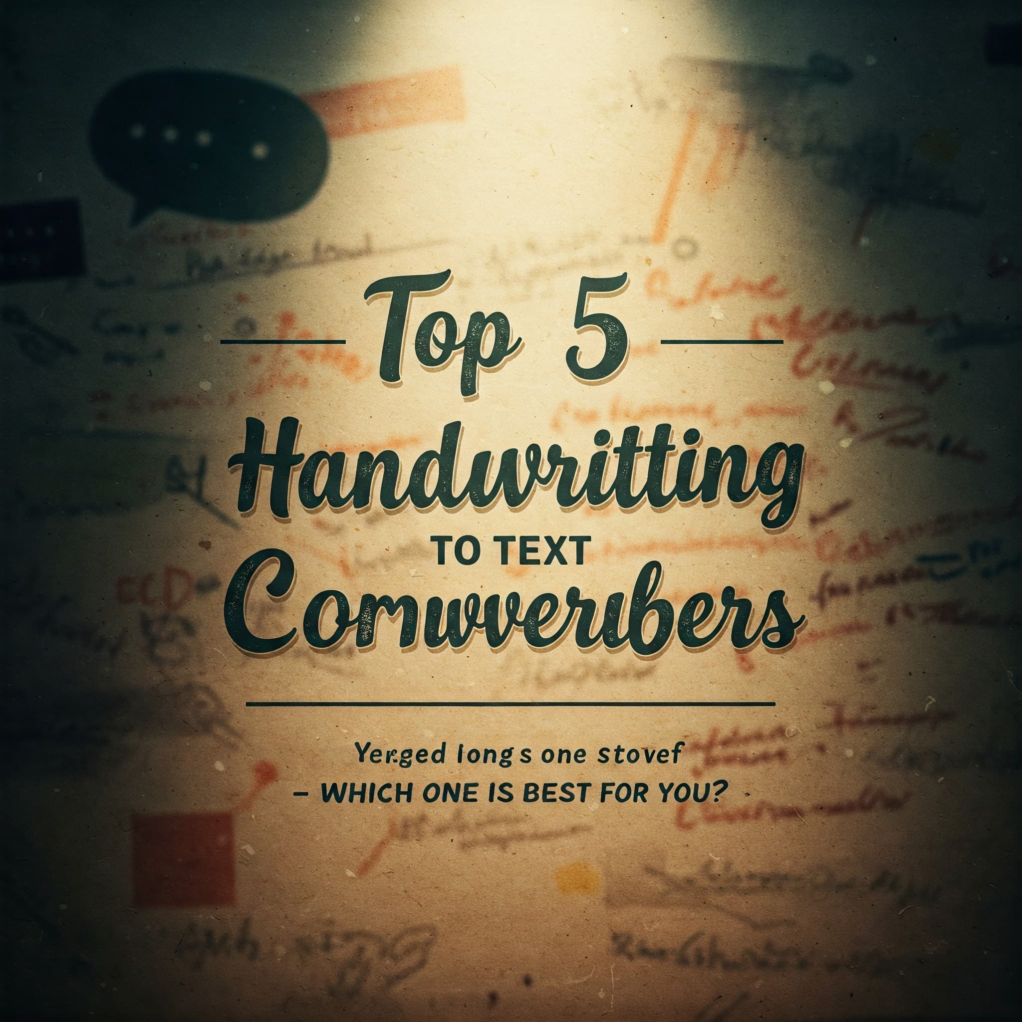 Top 5 Handwriting to Text Converters – Which One is Best for You?